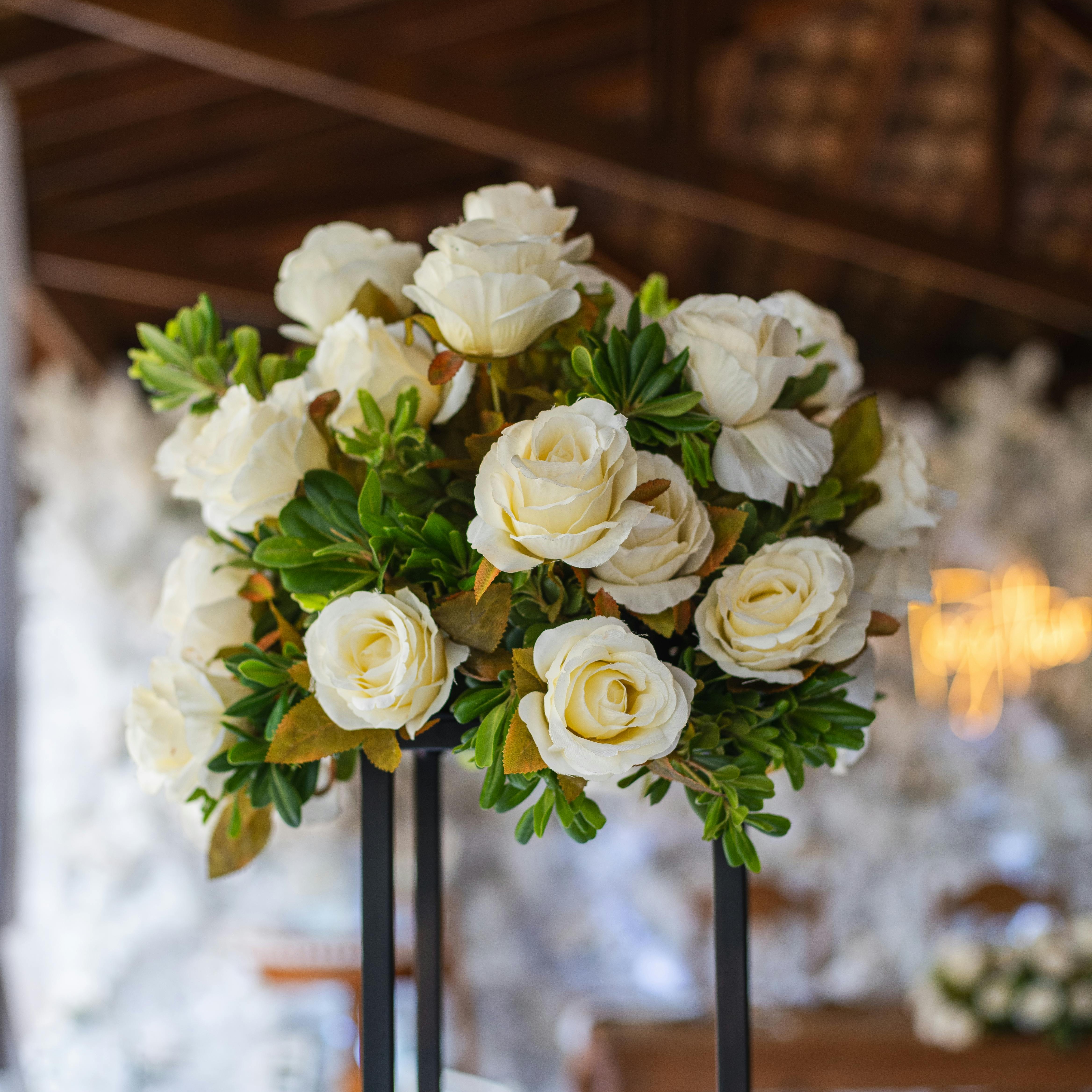 Spring arrangement with tulips and ranunculus