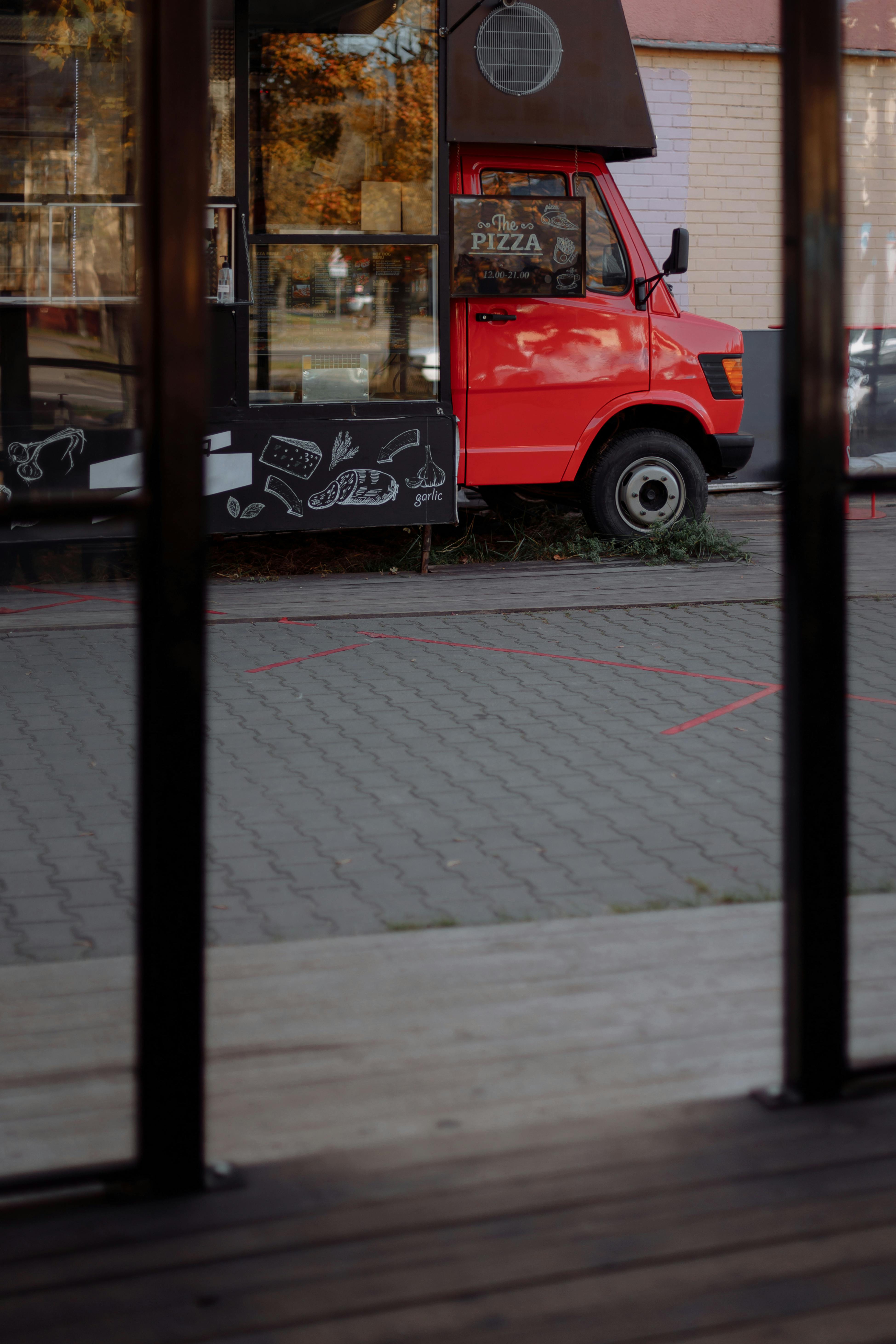 Food truck serving a crowd at an outdoor event