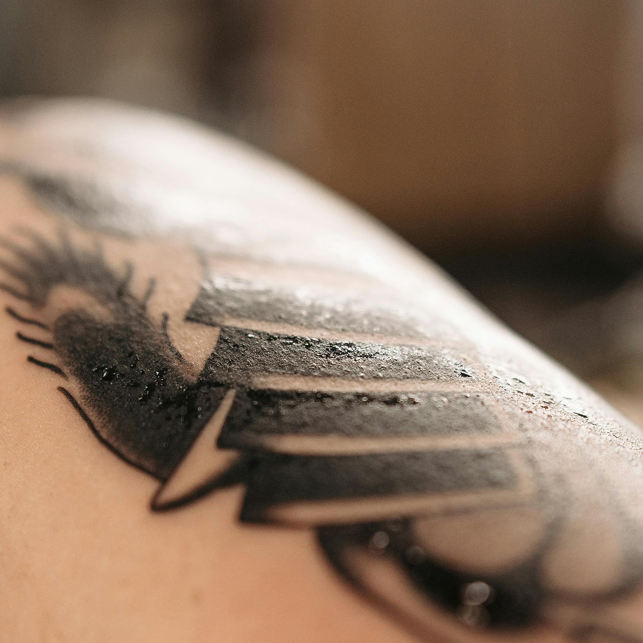 Neo-traditional eagle tattoo on shoulder