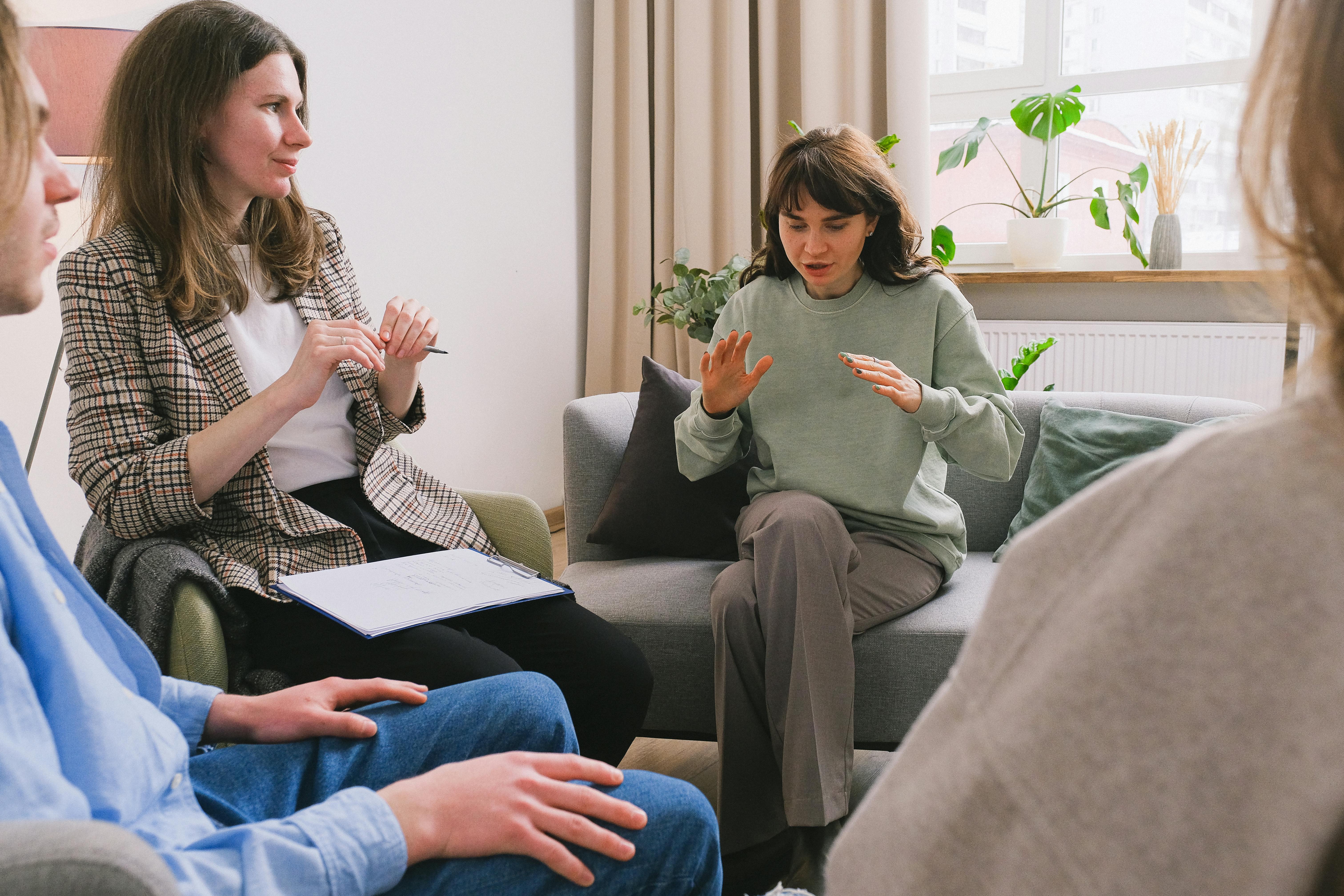 Dr. Claire Ashworth in her therapy office