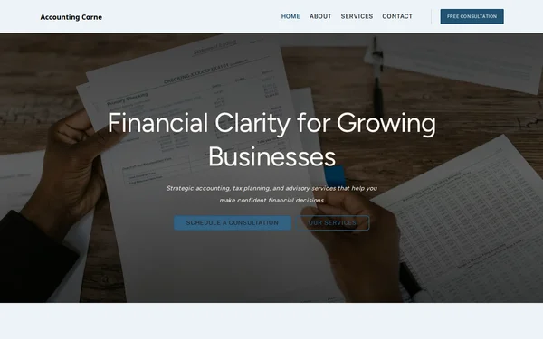 Accounting Cornerstone template preview