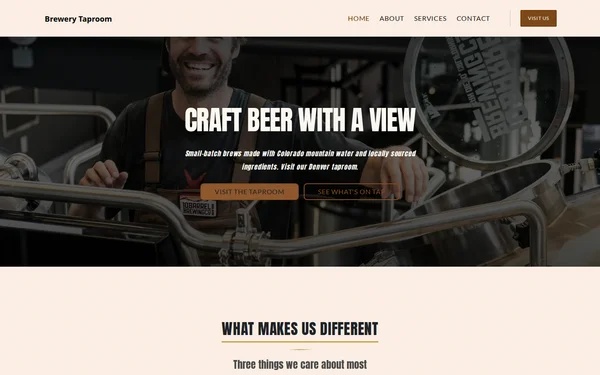 Brewery Taproom template preview