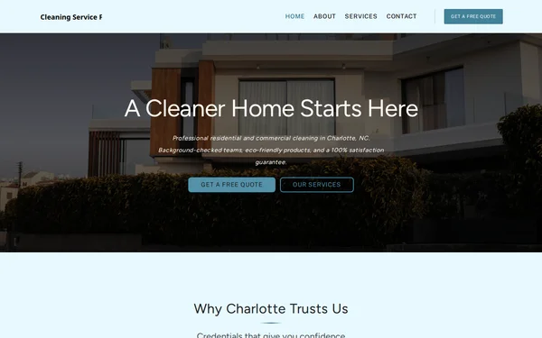 Cleaning Service Fresh template preview