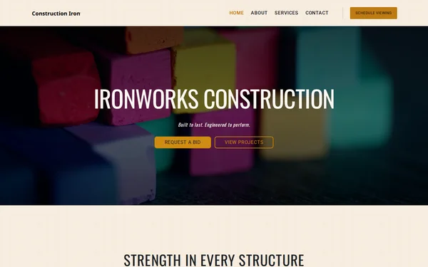Construction Ironworks template preview