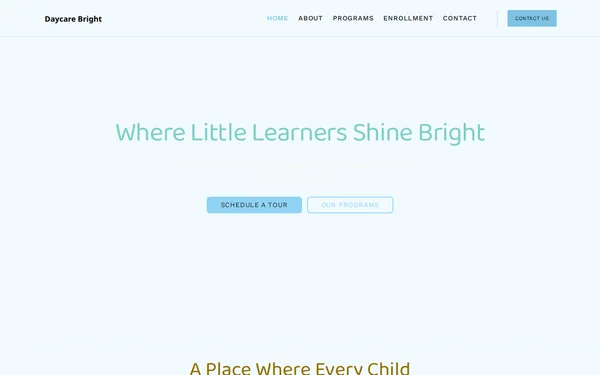 Daycare Bright template preview