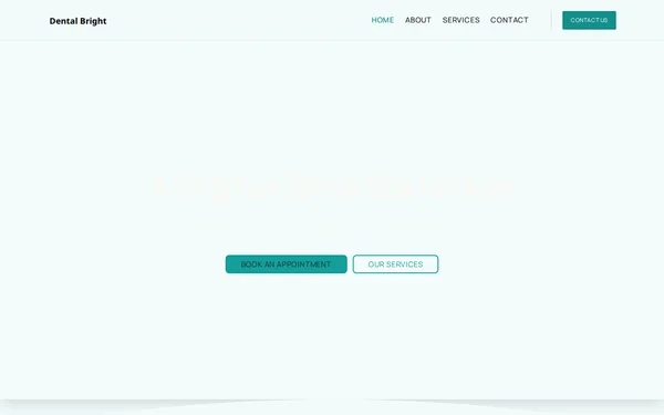 Dental Bright template preview