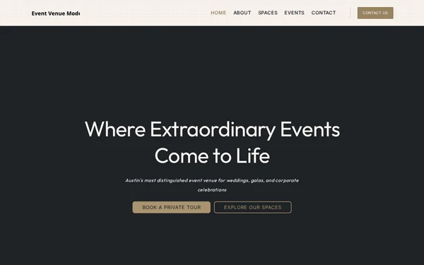 Event Venue Modern template preview