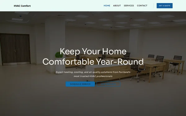 HVAC Comfort template preview