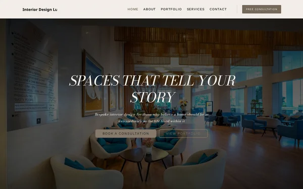 Interior Design Luxe template preview