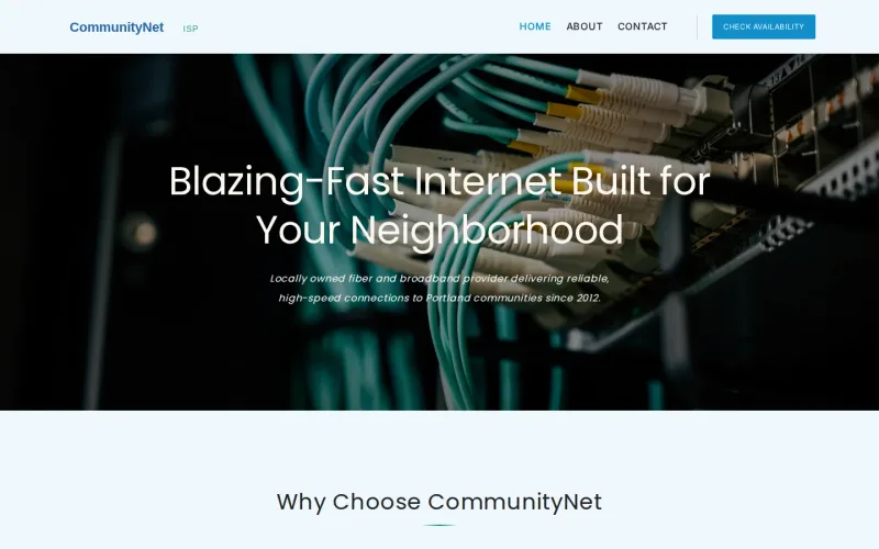 ISP Community template preview