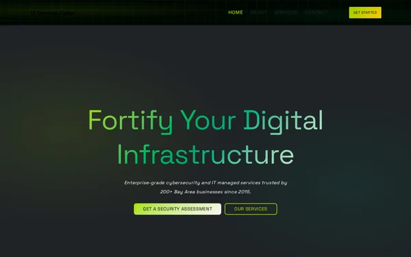 IT Services Cyber template preview