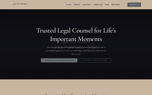 Law Firm Modern template preview
