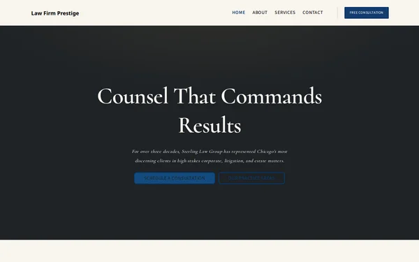 Law Firm Prestige template preview