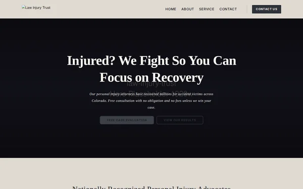 Law Injury Trust template preview