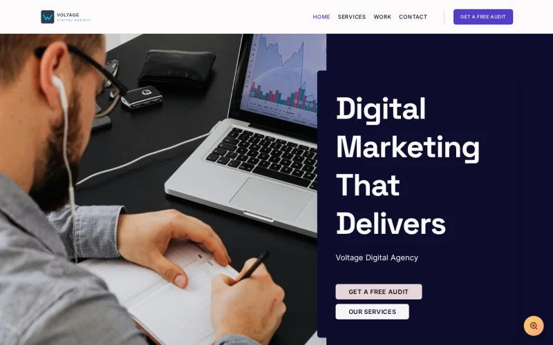 Marketing Agency Electric template preview