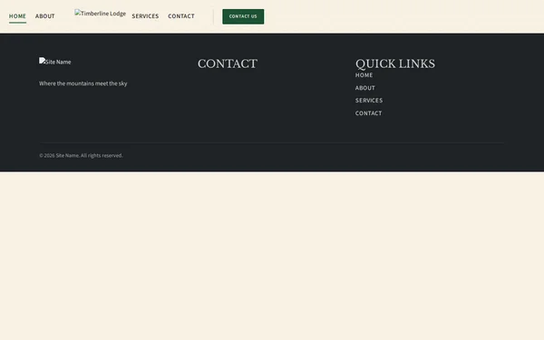 Mountain Lodge template preview