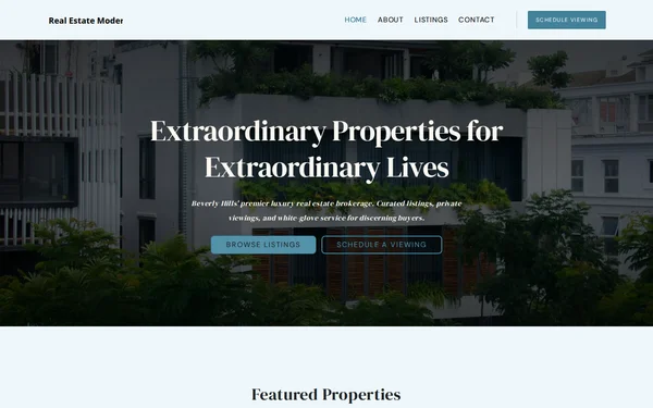 Real Estate Modern template preview