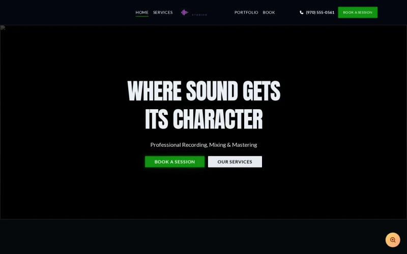 Recording Studio Cyber template preview
