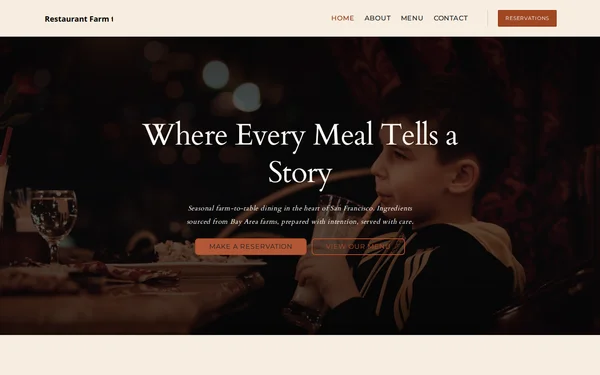Restaurant Farm to Table template preview