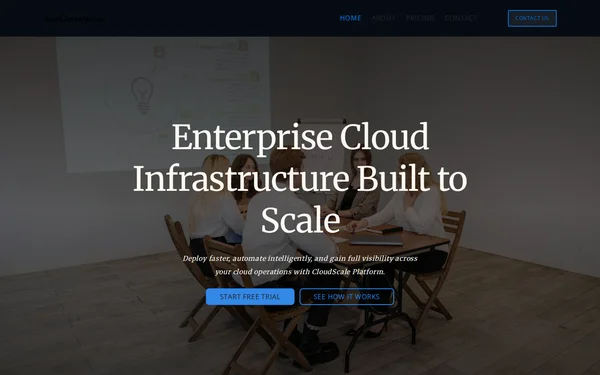 SaaS Enterprise template preview