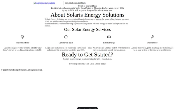 Solar Energy Clean template preview