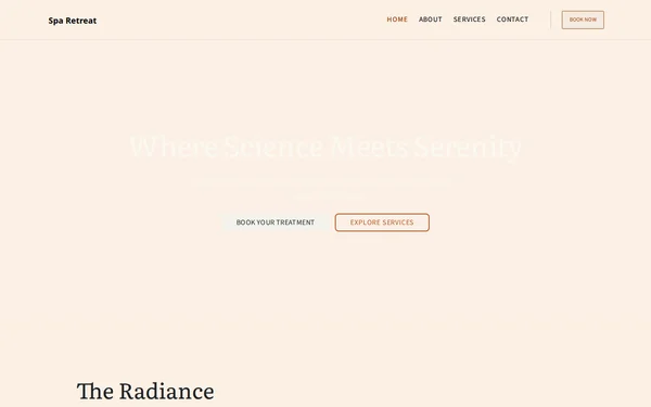 Spa Retreat template preview