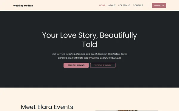 Wedding Modern template preview